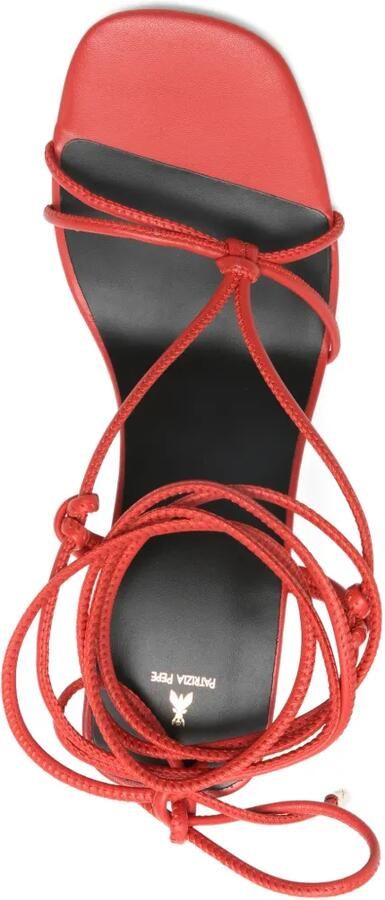 Patrizia Pepe New Square sandalen met hak Rood