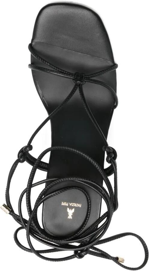 Patrizia Pepe New Square sandalen met hak Zwart