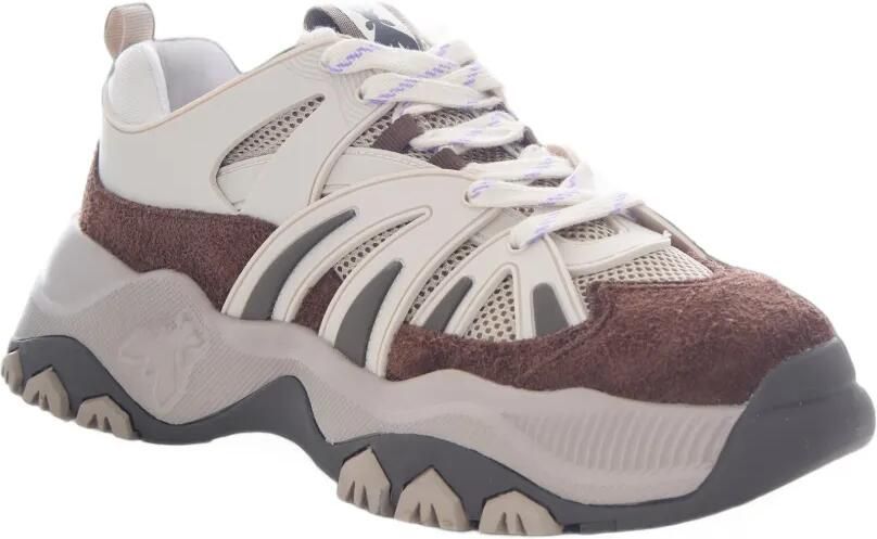 Patrizia Pepe panelled chunky-sole sneakers Bruin - Foto 3