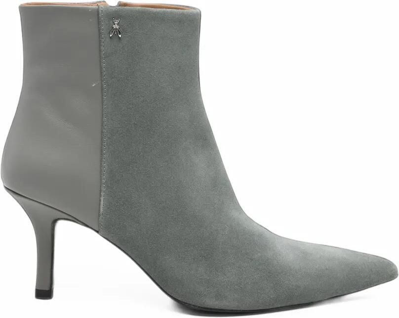 Patrizia Pepe panelled pointed-toe ankle boots Grijs