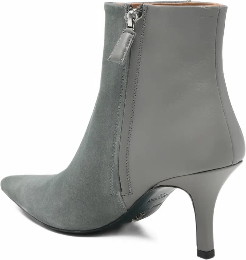 Patrizia Pepe panelled pointed-toe ankle boots Grijs - Foto 2