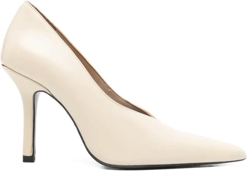 Patrizia Pepe Pumps met leren hak Beige