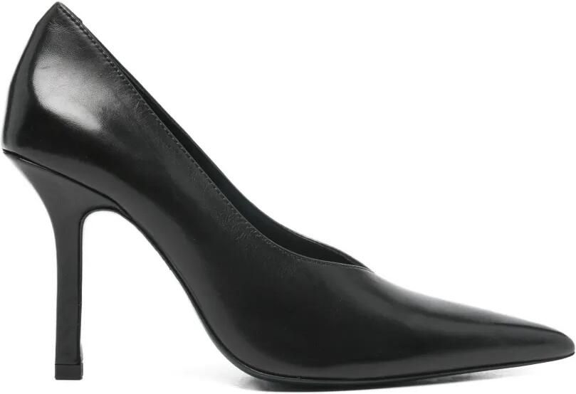 Patrizia Pepe Pumps met leren hak Zwart