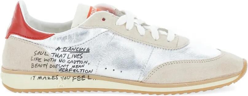 Patrizia Pepe Running SKIN gelamineerde sneakers Zilver
