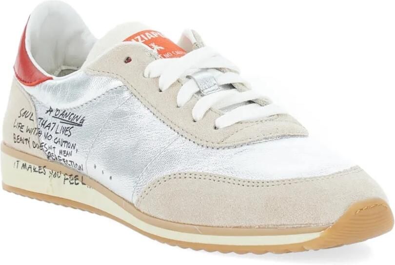 Patrizia Pepe Running SKIN gelamineerde sneakers Zilver - Foto 2