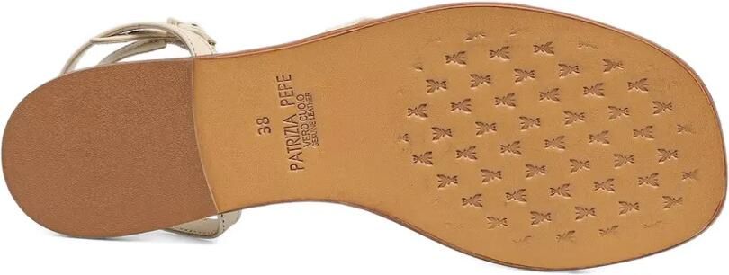 Patrizia Pepe Sandalen met logoplakkaat Beige - Foto 4