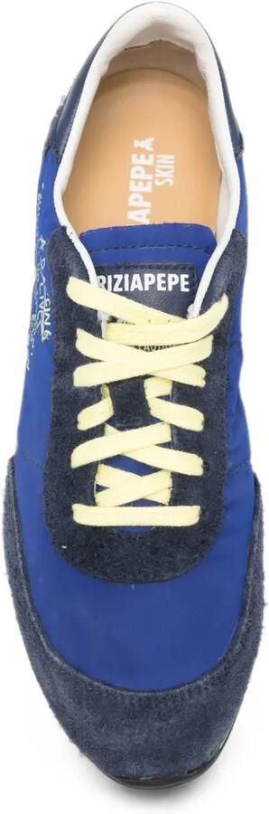Patrizia Pepe Skin suède sneakers met vlakken Blauw - Foto 4