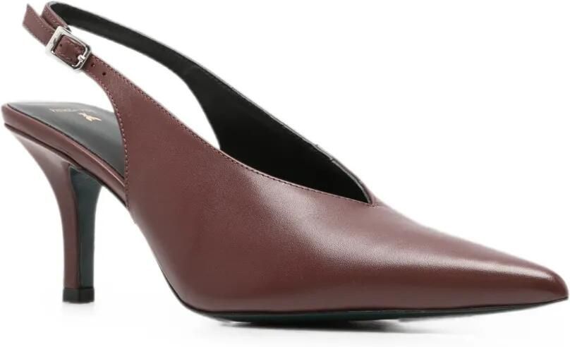 Patrizia Pepe Slingback pumps met puntige neus Bruin - Foto 2