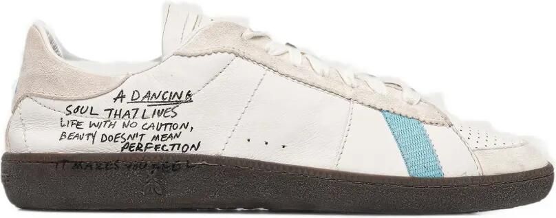 Patrizia Pepe slogan-print panelled sneakers Wit