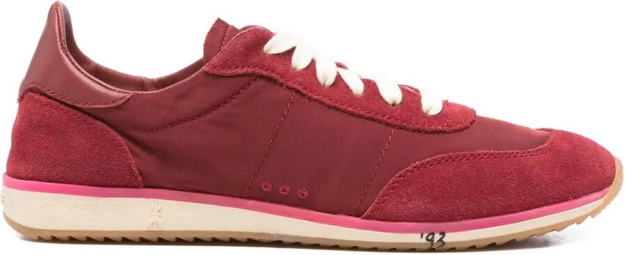 Patrizia Pepe Sneakers met suède vlak Rood