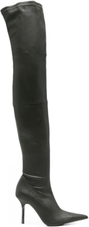 Patrizia Pepe Stretch-nappa overknee laarzen Zwart