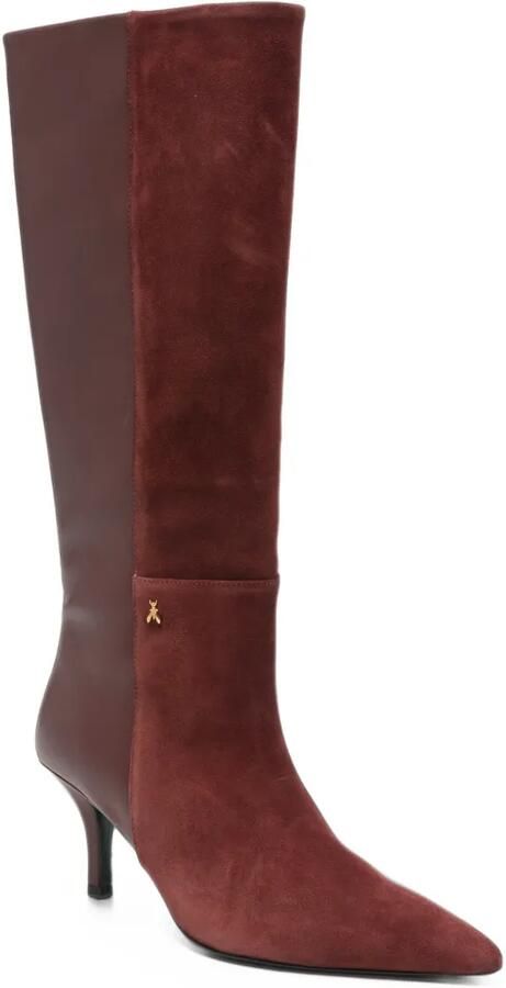 Patrizia Pepe suede leather knee-high boots Rood - Foto 2