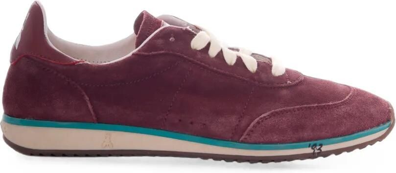 Patrizia Pepe Suède sneakers met vlakken Rood