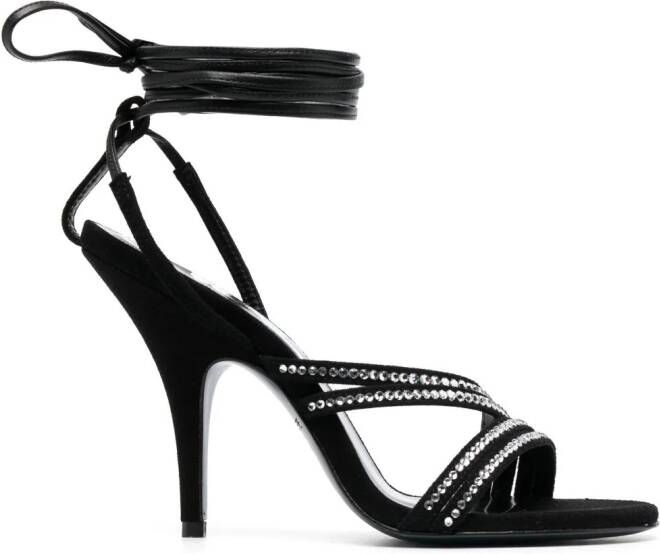 Patrizia Pepe Sandalen verfraaid met stras Zwart