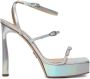 Paul Andrew 125 mm Slinky sandalen met plateauzool Zilver - Thumbnail 1
