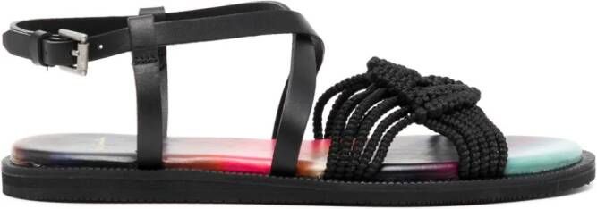 Paul Smith Nishio sandalen met gehaakt bandje Zwart