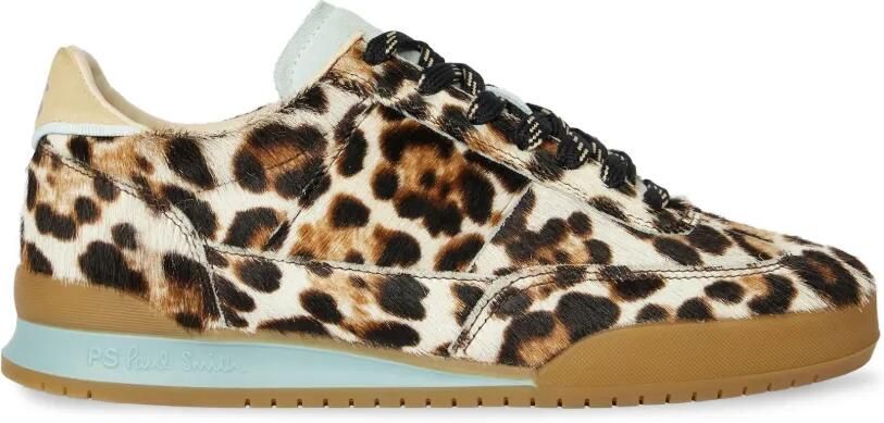 Paul Smith Dover leren sneakers met luipaardprint Beige