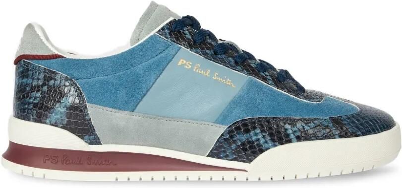Paul Smith Dover sneakers met slangenpatroon en vlakken Blauw