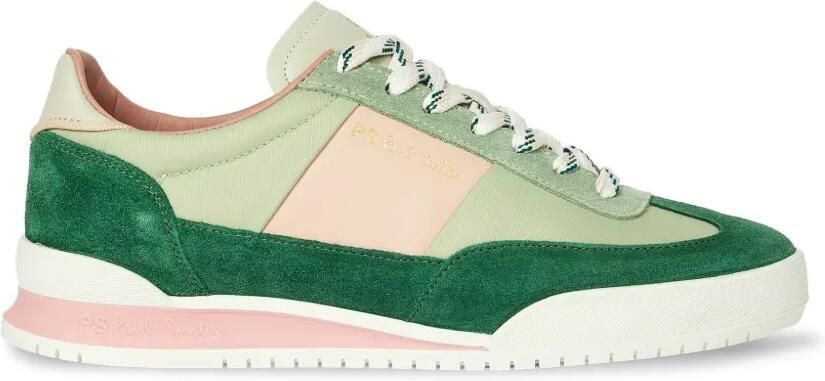 Paul Smith Dover sneakers met suède afwerking en vlakken Groen