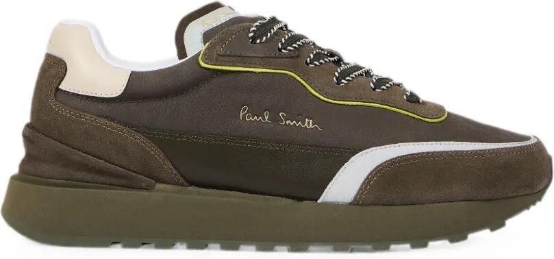 Paul Smith Kaki 'Aston' leren sneakers Bruin