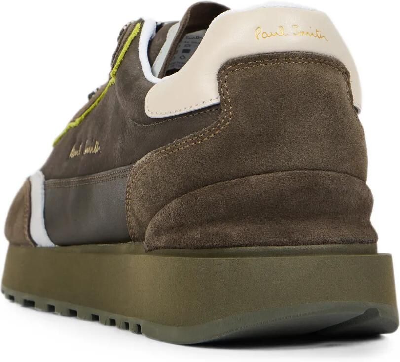 Paul Smith Kaki 'Aston' leren sneakers Bruin - Foto 3