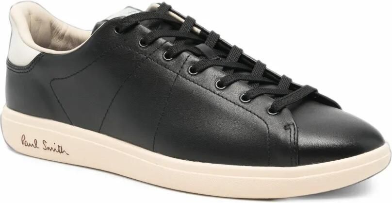 Paul Smith logo-print leather sneakers Zwart