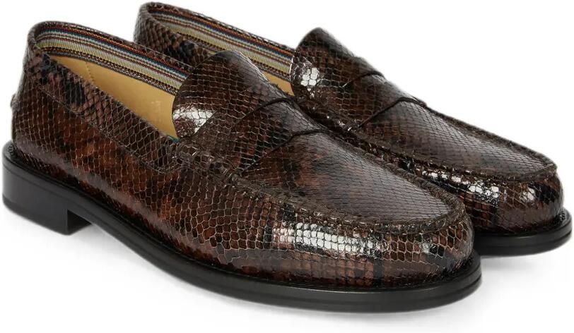 Paul Smith Rialto donkerbruine loafers met slangen-effect - Foto 4