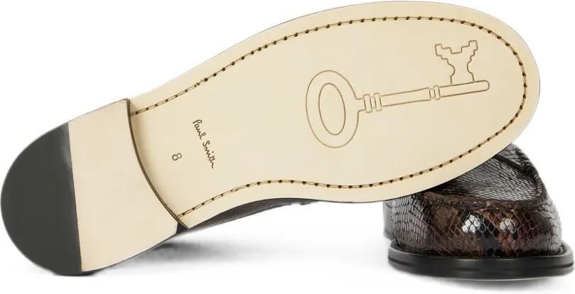 Paul Smith Rialto donkerbruine loafers met slangen-effect - Foto 5