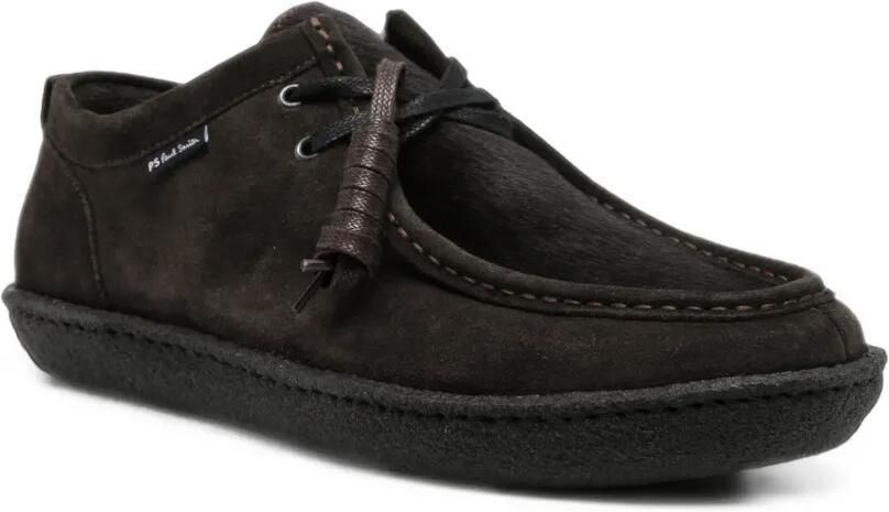 Paul Smith Suède loafers met veters Bruin