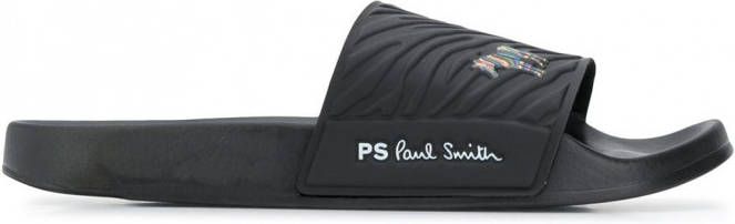 Paul Smith Slippers met zebraprint Zwart