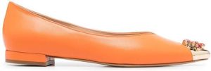 Paul Warmer Ballerina's verfraaid met kristallen Oranje