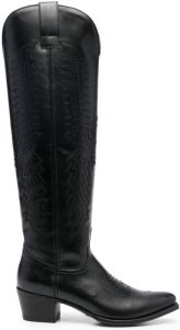 Paul Warmer Cowboylaarzen met puntige neus Zwart