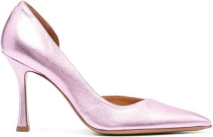 Paul Warmer Dorsay metallic-effect pumps Roze