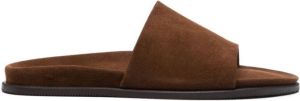 Paul Warmer Slippers met open neus Bruin