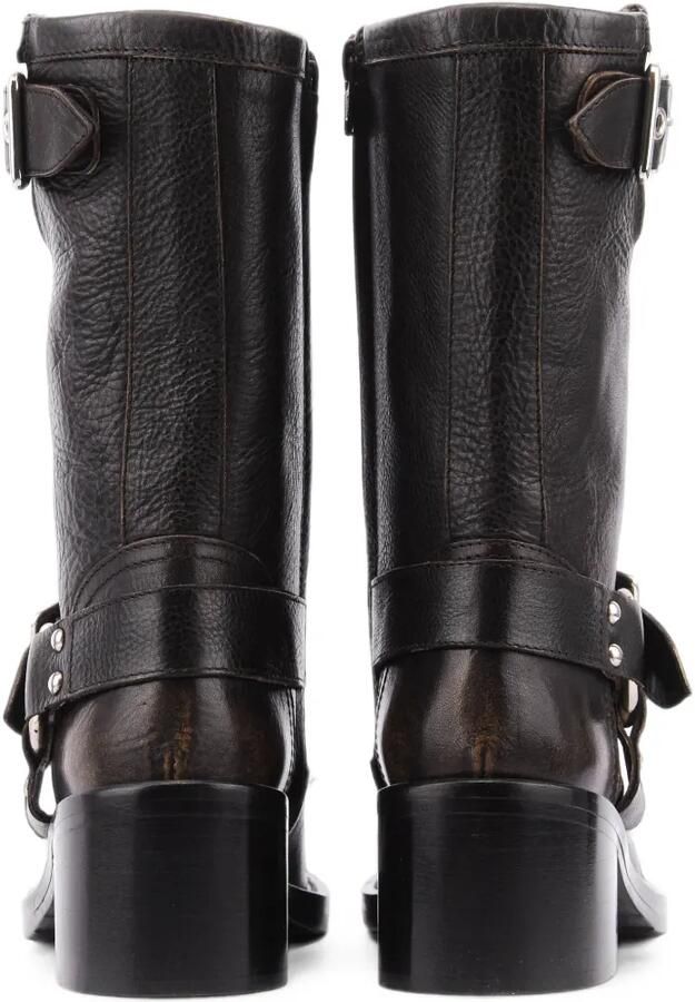 Paul Warmer 123 Bikerette buckle-strap mid-calf boots Bruin - Foto 5