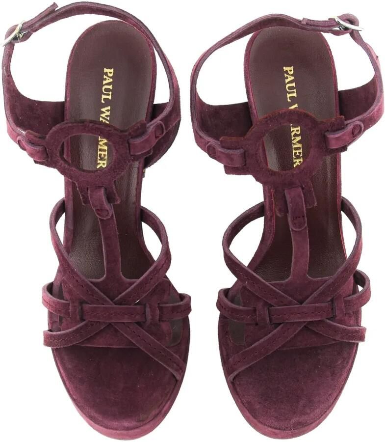 Paul Warmer 123 Paris T-bar sandalen met hoge hak Rood - Foto 2