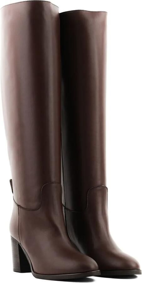 Paul Warmer 75 mm Kate leren laarzen met blokhak Bruin