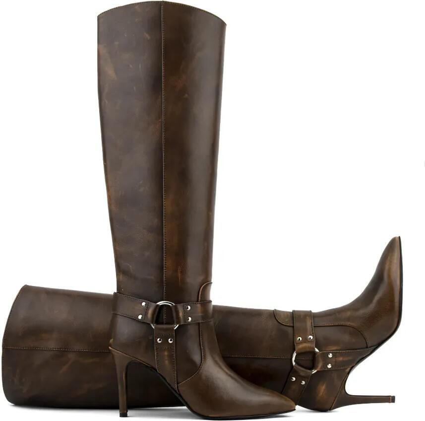 Paul Warmer Arizona leather knee-high boots Bruin - Foto 2