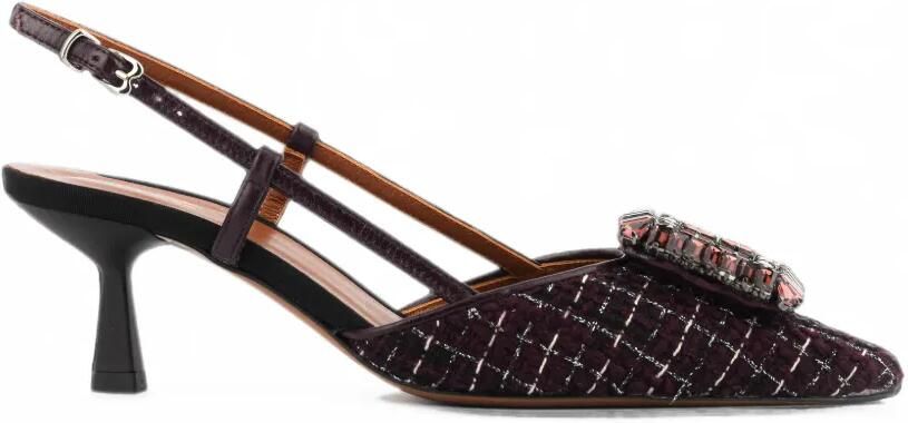 Paul Warmer Bouclé pumps verfraaid met kristallen Rood