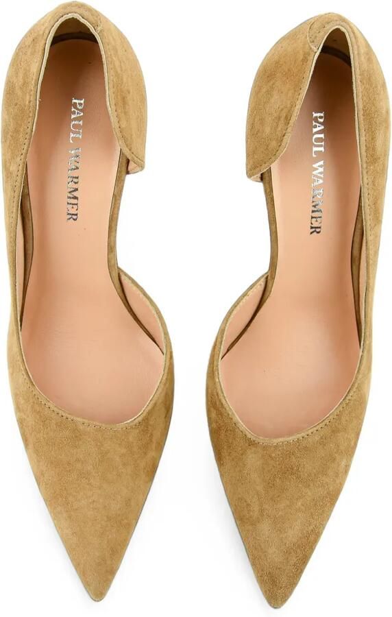 Paul Warmer D'Orsay suède pumps Bruin - Foto 3