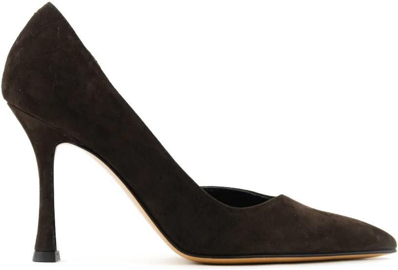 Paul Warmer D'Orsay suède pumps Bruin