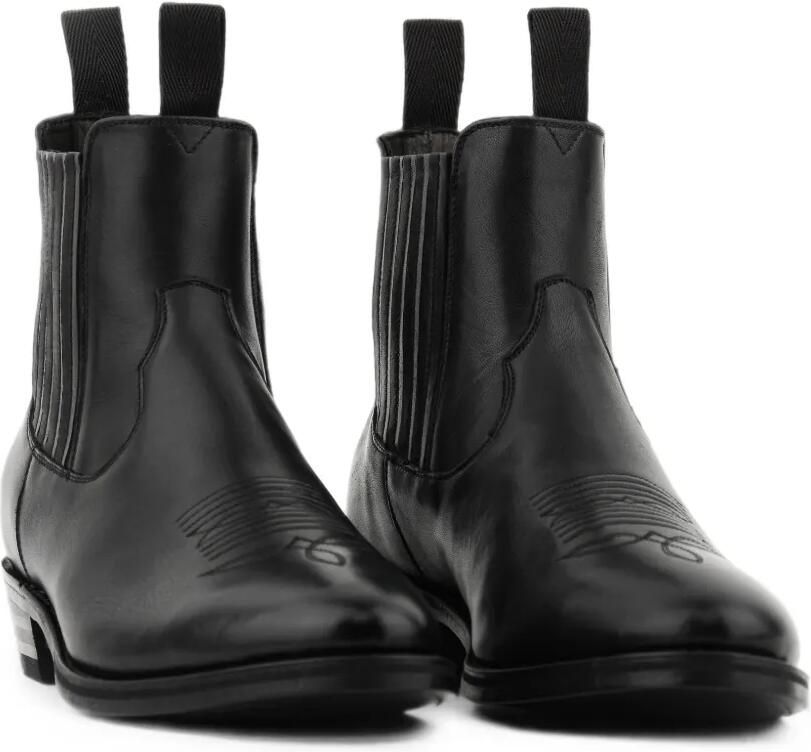 Paul Warmer Gaucho embroidered leather Chelsea boots Zwart - Foto 3