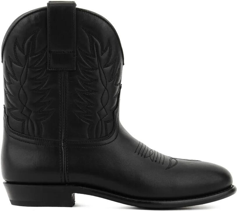 Paul Warmer Kansas leren cowboylaarzen Zwart