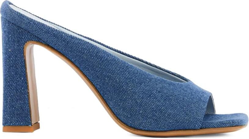 Paul Warmer Livia denim muiltjes Blauw