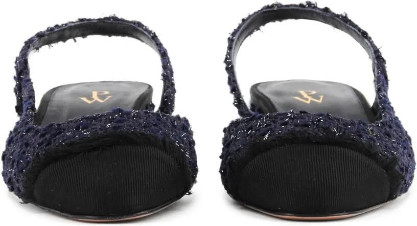 Paul Warmer Loulou bouclé slingback pumps Blauw - Foto 3