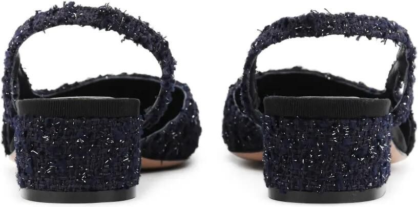 Paul Warmer Loulou bouclé slingback pumps Blauw - Foto 4