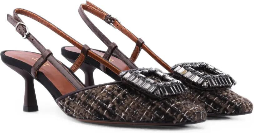 Paul Warmer Loulou pumps met kristallen gesp Bruin - Foto 5