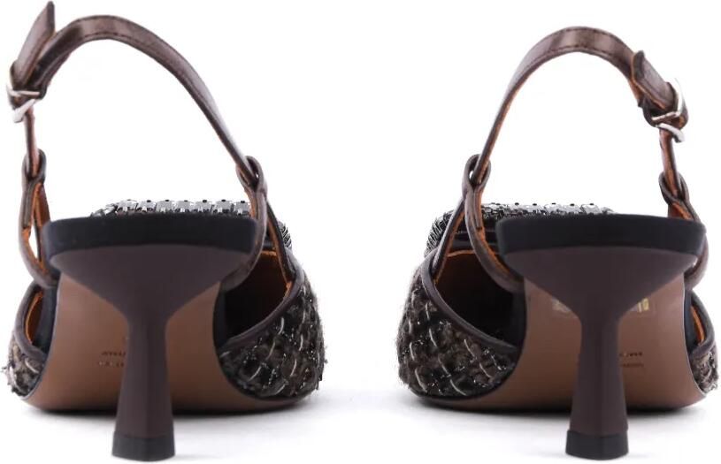 Paul Warmer Loulou pumps met kristallen gesp Bruin - Foto 4