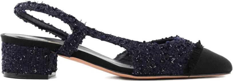 Paul Warmer Loulou slingback pumps met franje Blauw
