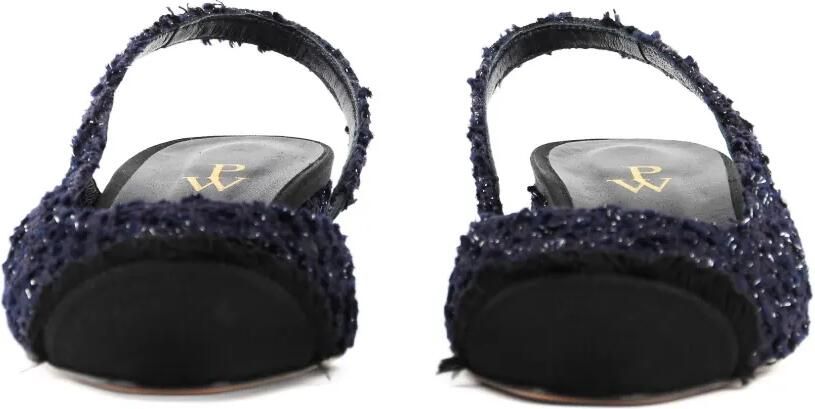Paul Warmer Loulou slingback pumps met franje Blauw - Foto 3